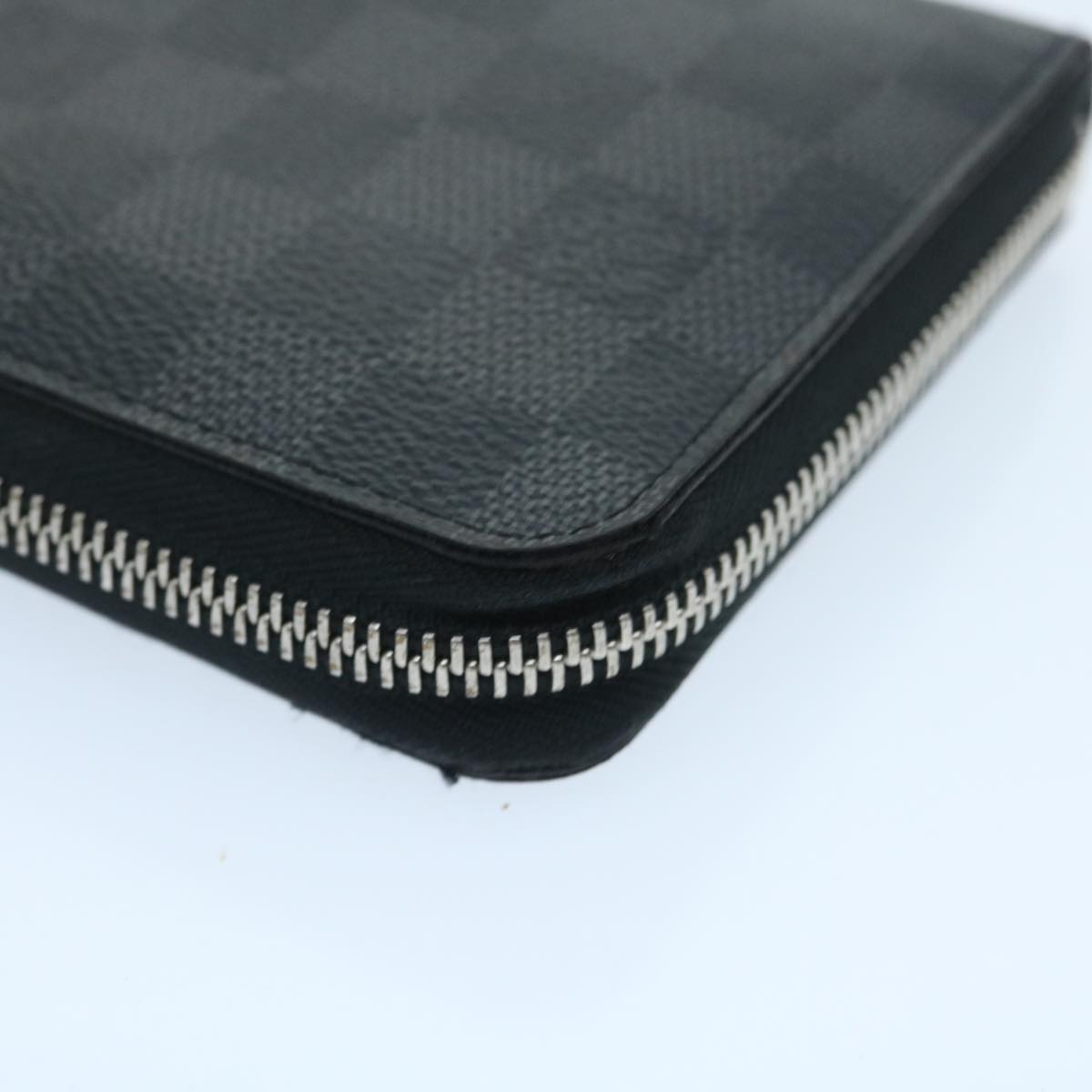 LOUIS VUITTON Damier Graphite Zippy Organizer NM Long Wallet N60111 Auth 35158