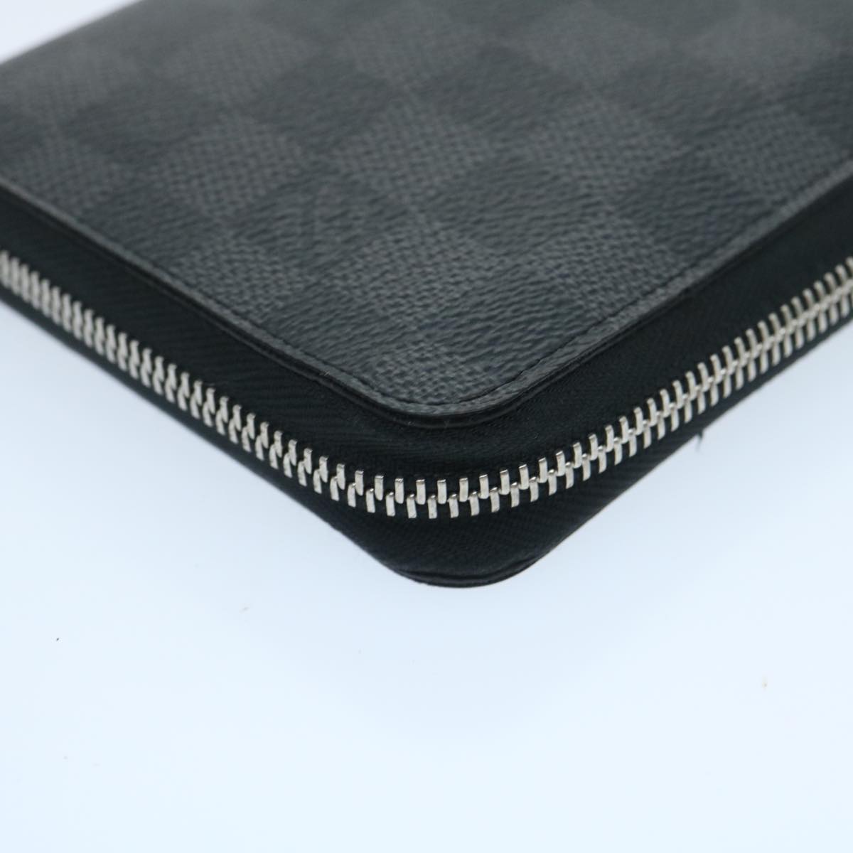 LOUIS VUITTON Damier Graphite Zippy Organizer NM Long Wallet N60111 Auth 35158