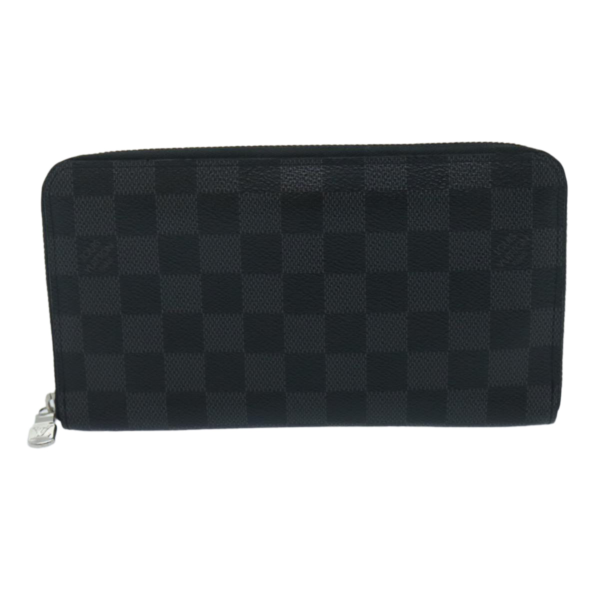 LOUIS VUITTON Damier Graphite Zippy Organizer NM Long Wallet N60111 Auth 35158