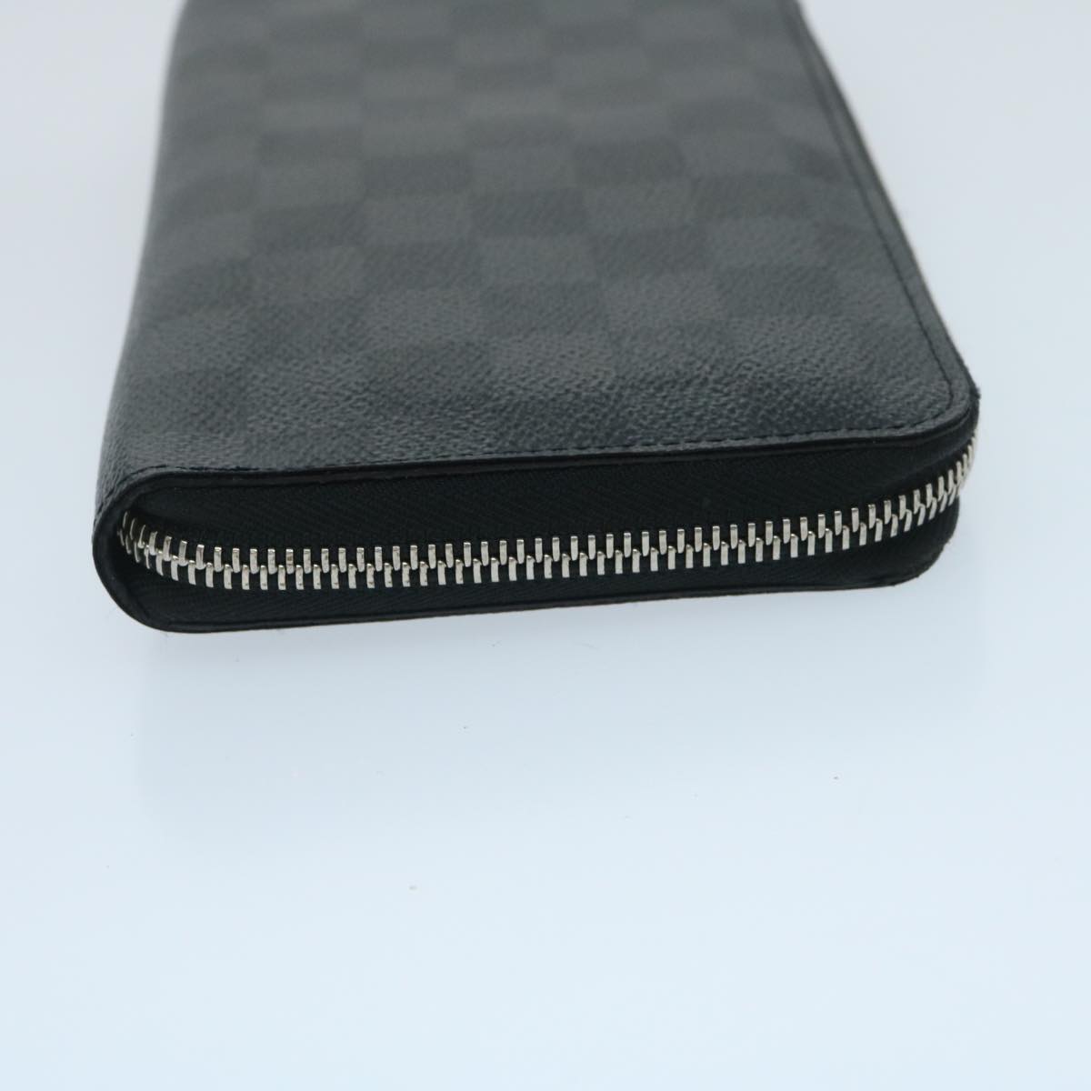 LOUIS VUITTON Damier Graphite Zippy Organizer NM Long Wallet N60111 Auth 35158