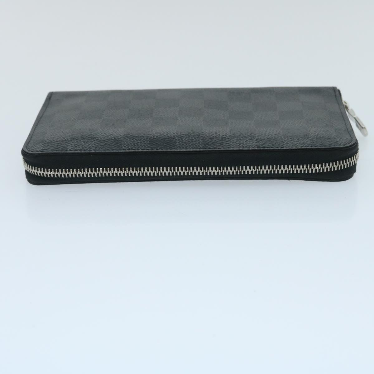 LOUIS VUITTON Damier Graphite Zippy Organizer NM Long Wallet N60111 Auth 35158