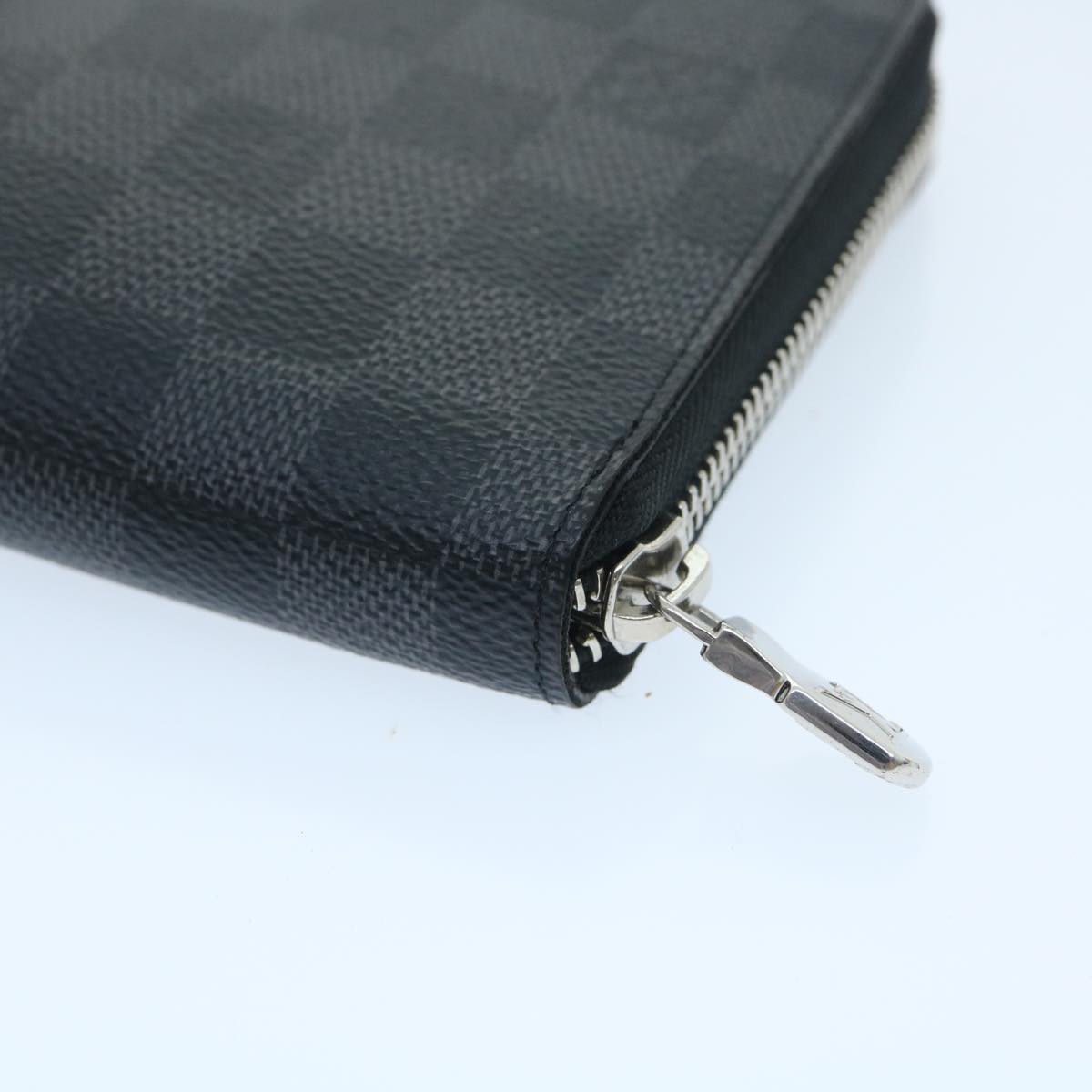 LOUIS VUITTON Damier Graphite Zippy Organizer NM Long Wallet N60111 Auth 35158