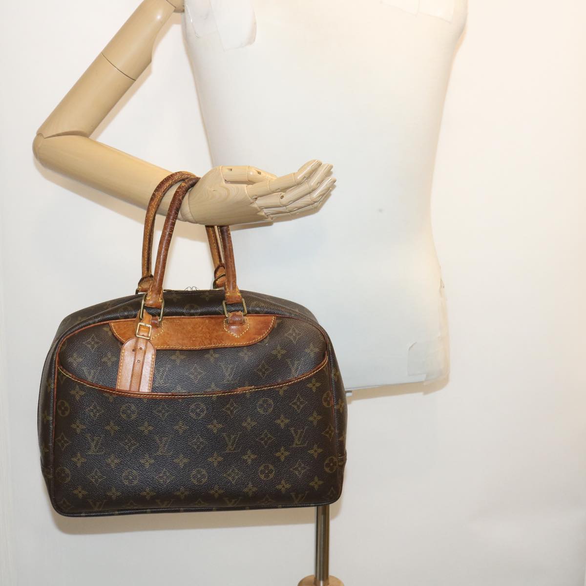 LOUIS VUITTON Monogram Deauville Hand Bag M47270 LV Auth 35169