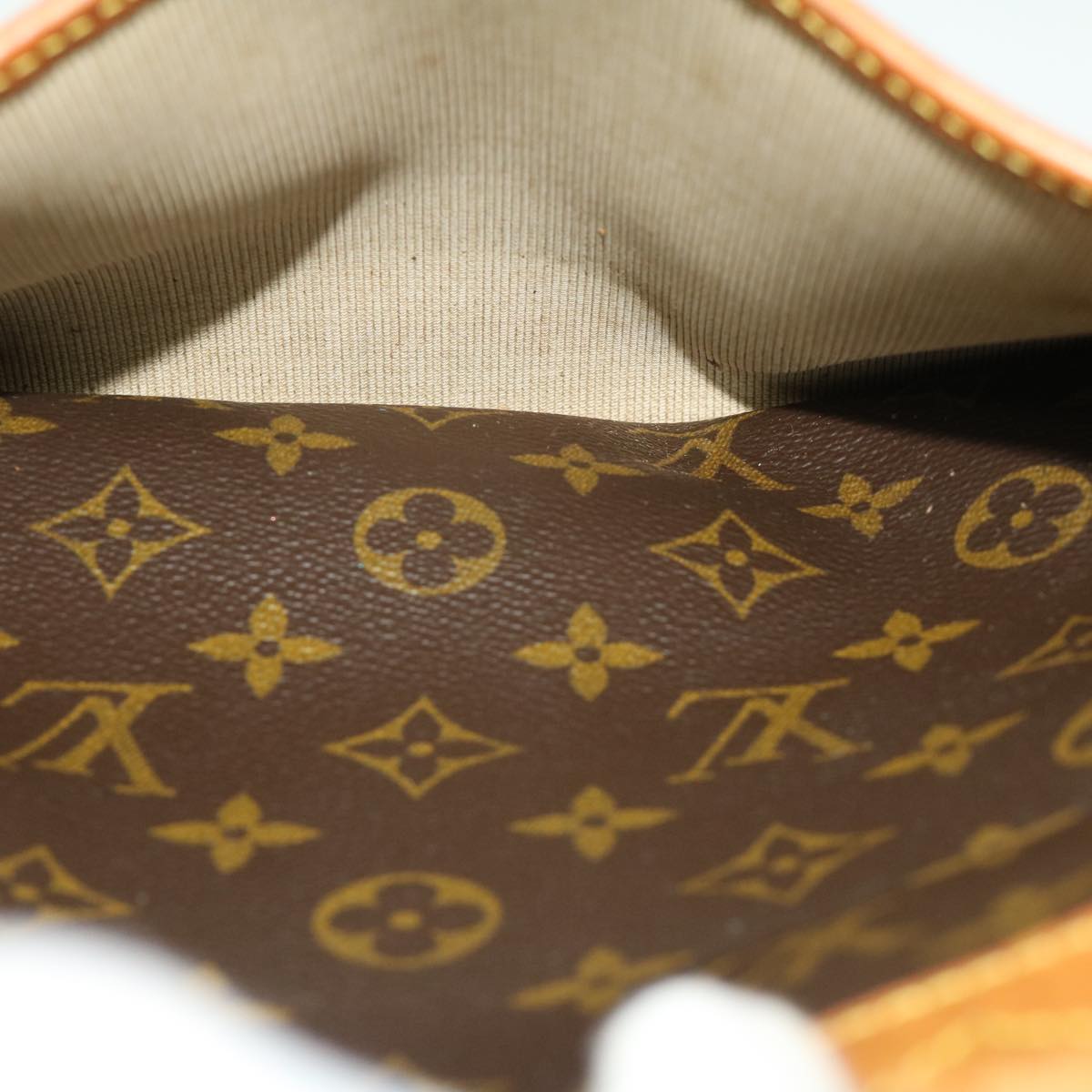 LOUIS VUITTON Monogram Deauville Hand Bag M47270 LV Auth 35183