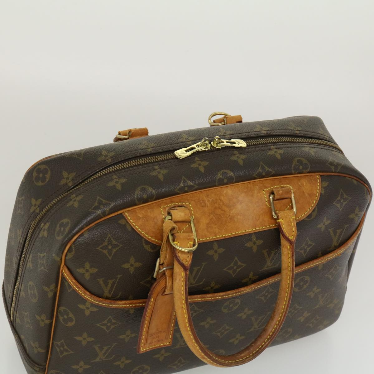 LOUIS VUITTON Monogram Deauville Hand Bag M47270 LV Auth 35183