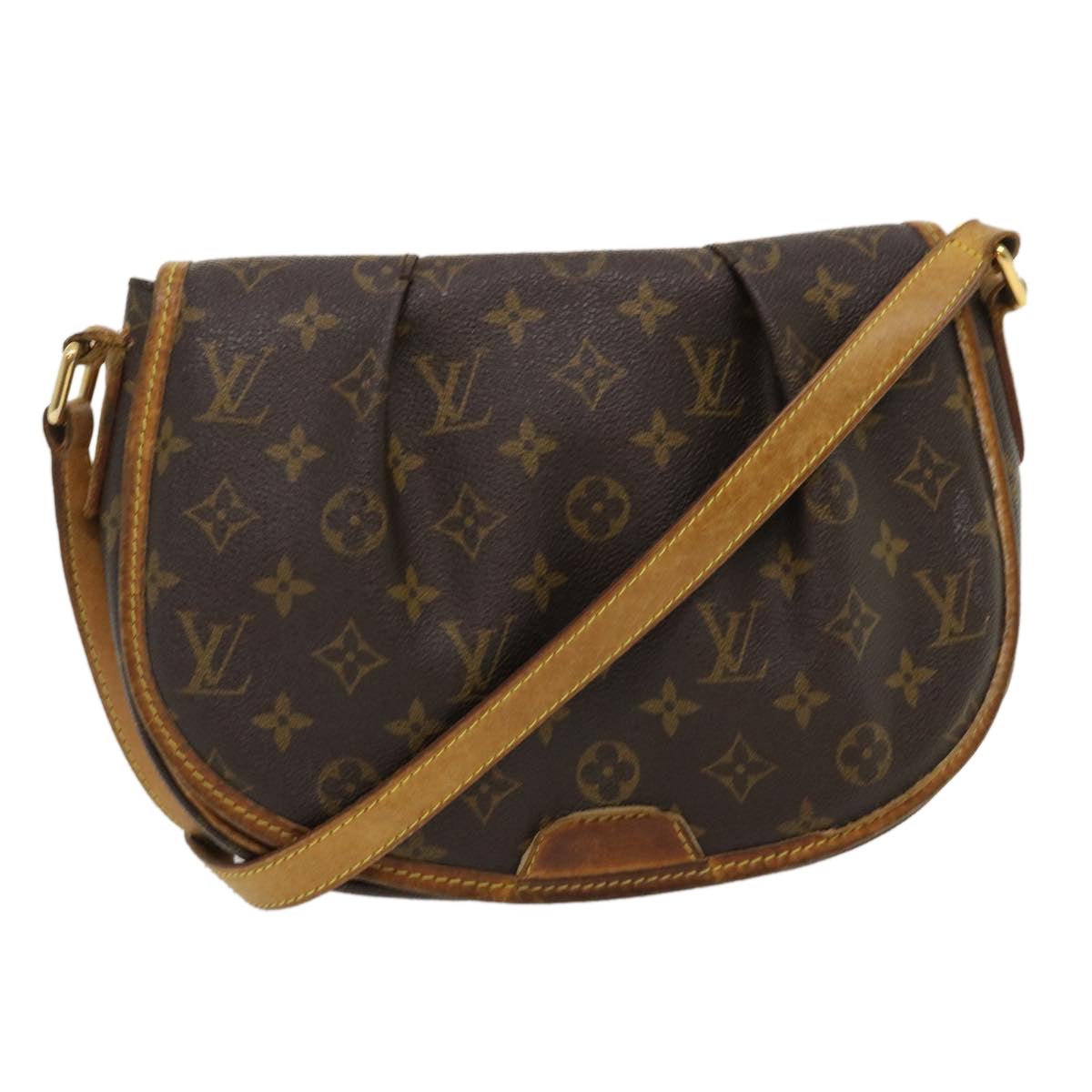 LOUIS VUITTON Monogram Menilmontant PM Shoulder Bag M40474 LV Auth 35197