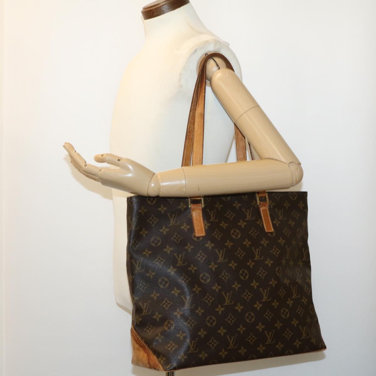 LOUIS VUITTON Monogram Cabas Mezzo Tote Bag M51151 LV Auth 35209