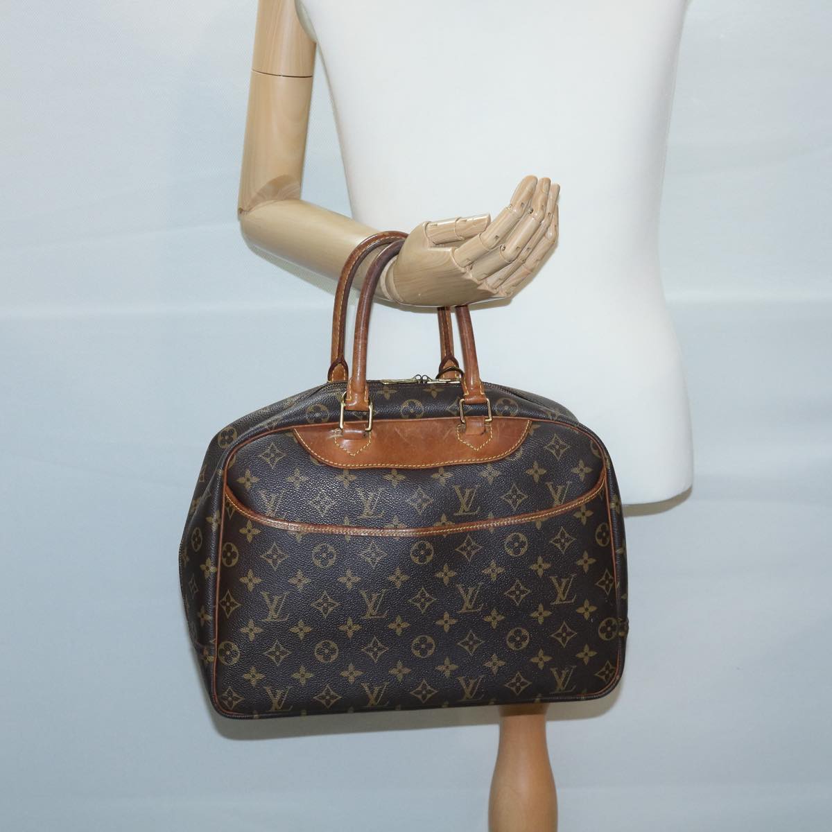 LOUIS VUITTON Monogram Deauville Hand Bag M47270 LV Auth 35261