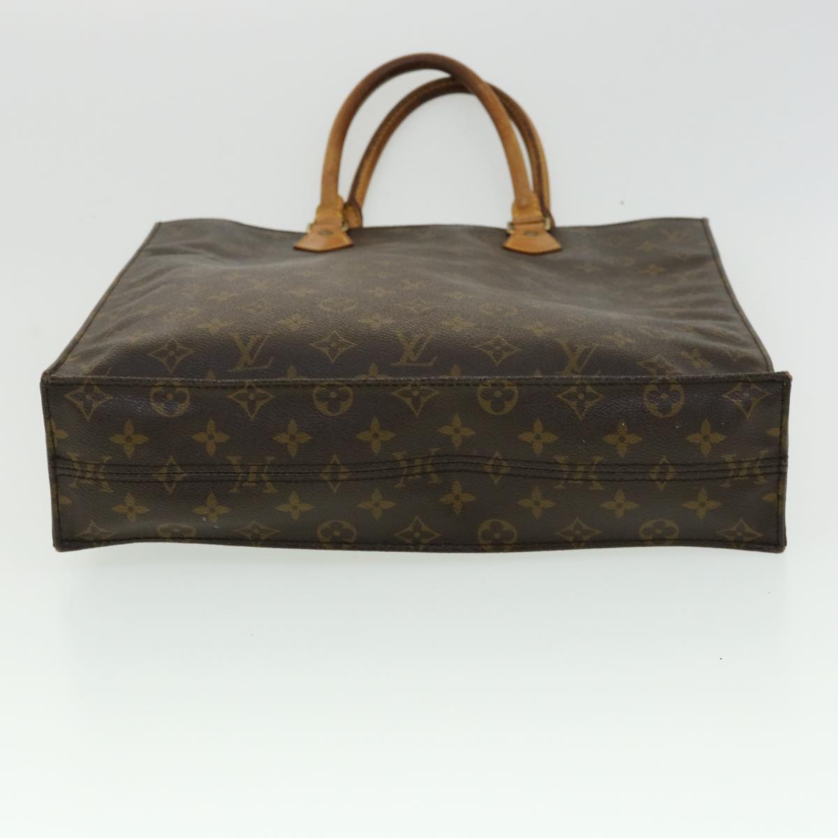 LOUIS VUITTON Monogram Sac Plat Hand Bag M51140 LV Auth 35269