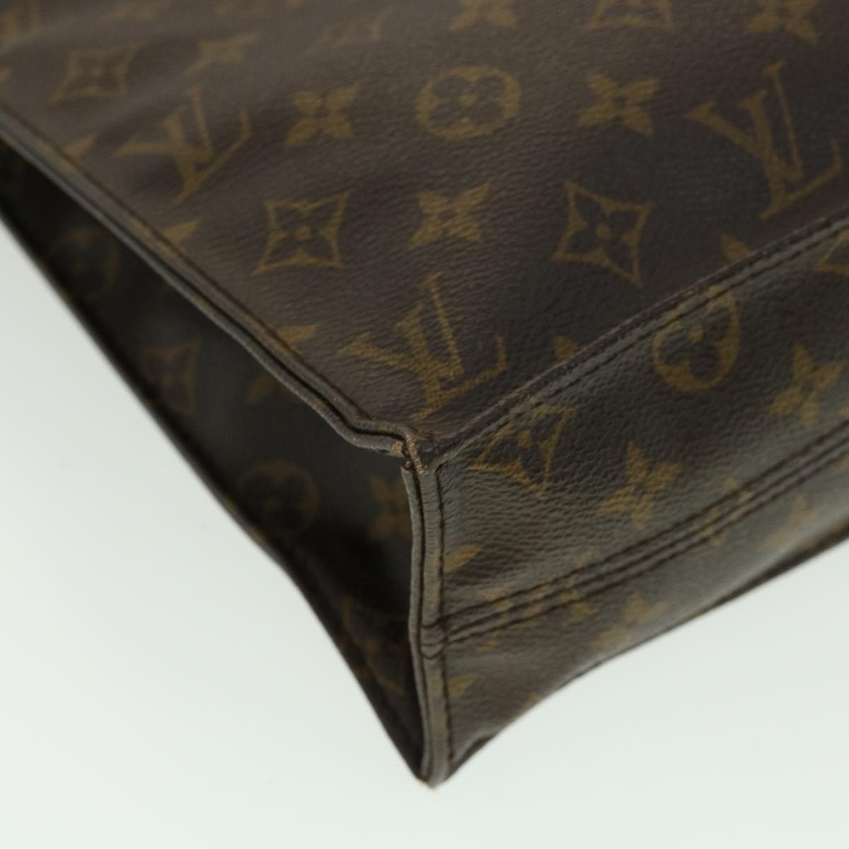 LOUIS VUITTON Monogram Sac Plat Hand Bag M51140 LV Auth 35269