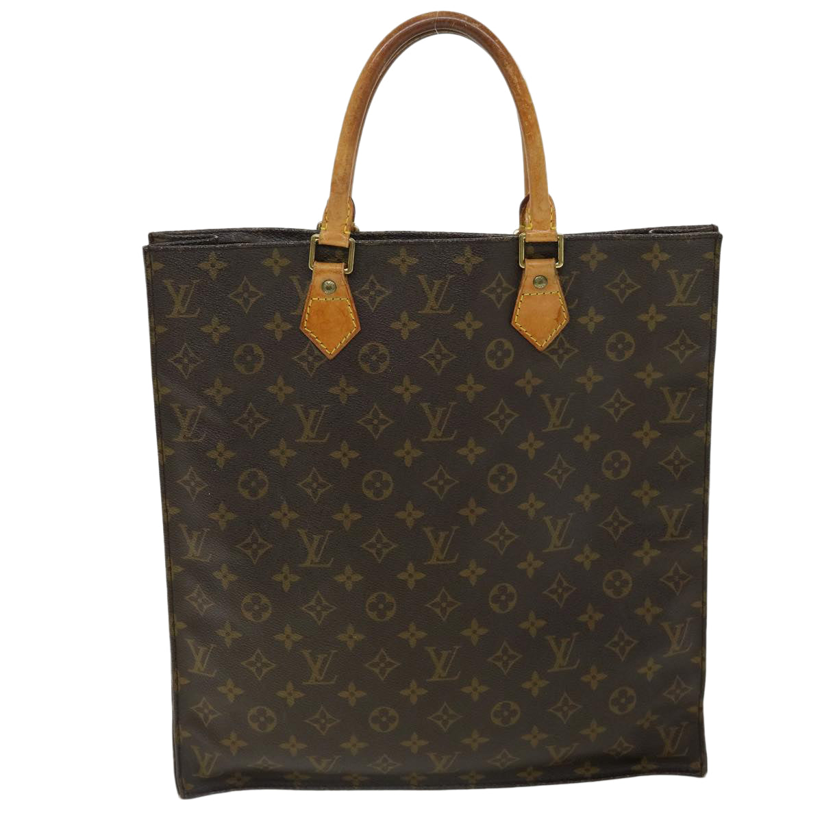 LOUIS VUITTON Monogram Sac Plat Hand Bag M51140 LV Auth 35269 - 0