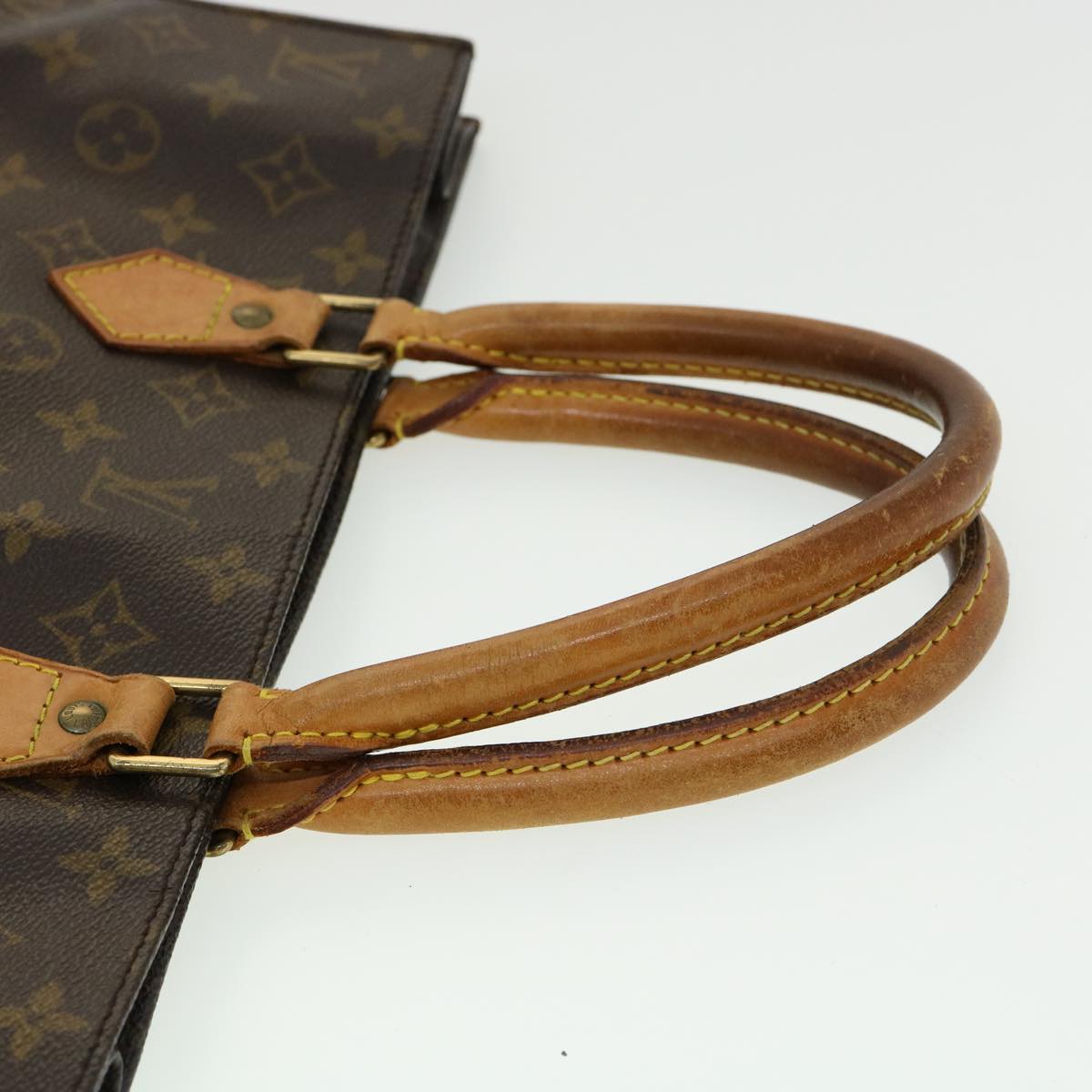 LOUIS VUITTON Monogram Sac Plat Hand Bag M51140 LV Auth 35269