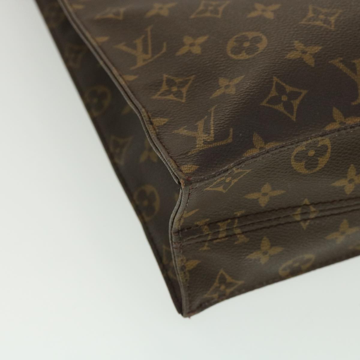 LOUIS VUITTON Monogram Sac Plat Hand Bag M51140 LV Auth 35270