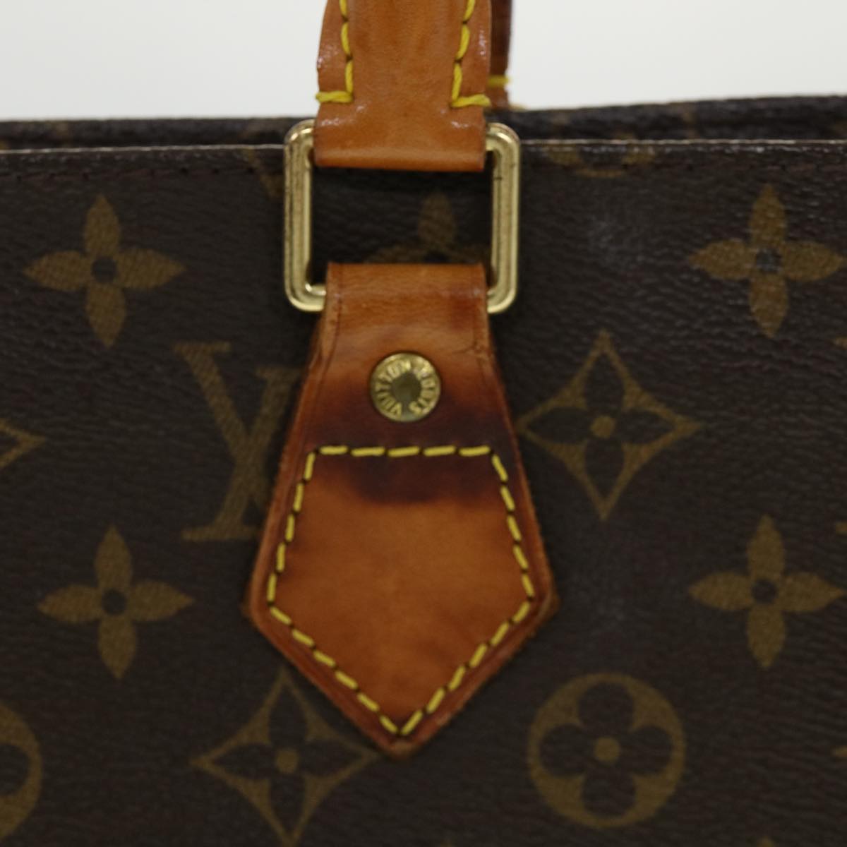 LOUIS VUITTON Monogram Sac Plat Hand Bag M51140 LV Auth 35270