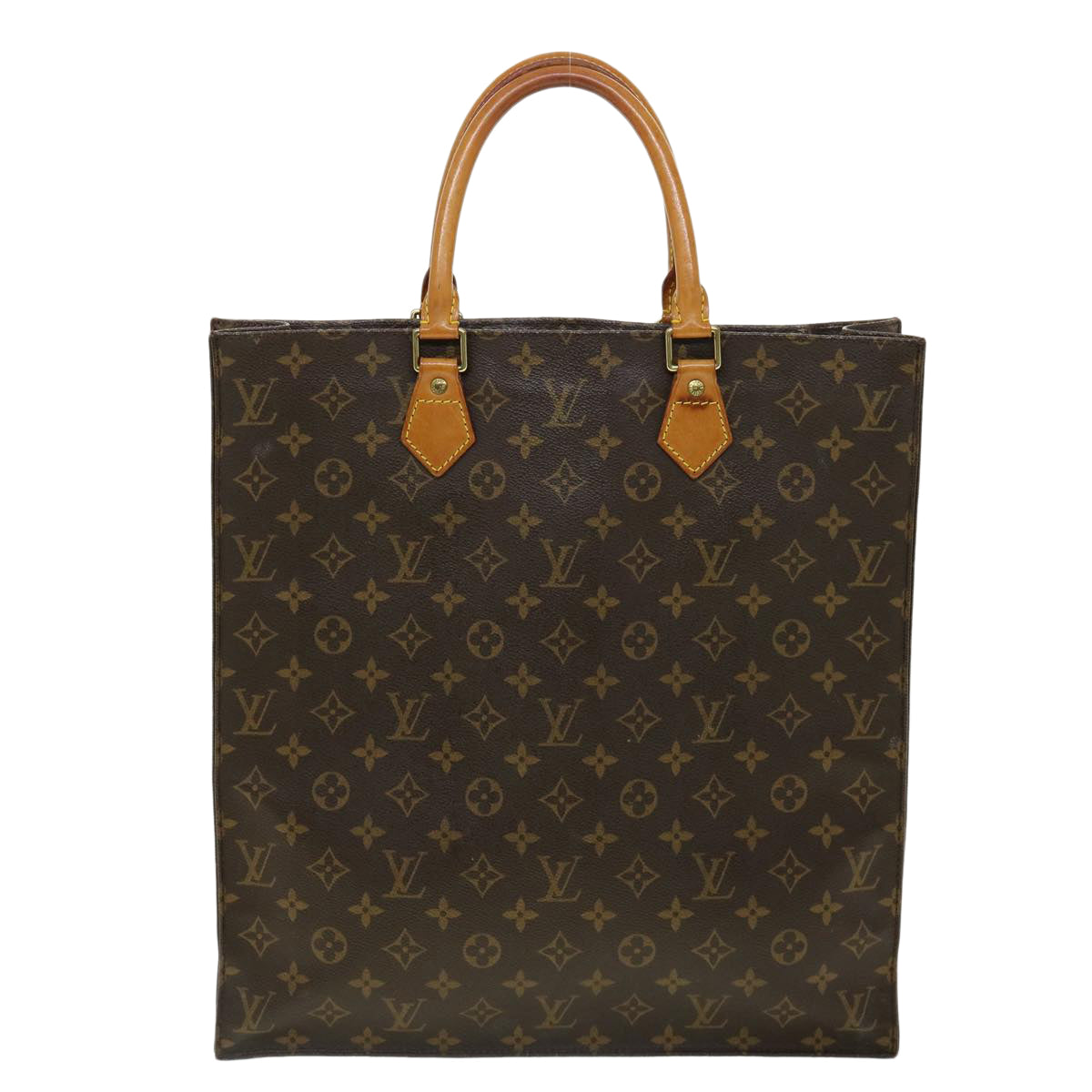 LOUIS VUITTON Monogram Sac Plat Hand Bag M51140 LV Auth 35270 - 0