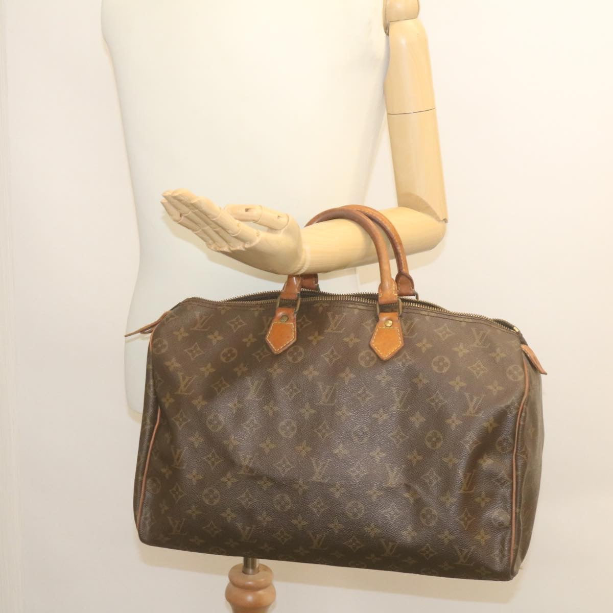 LOUIS VUITTON Monogram Speedy 40 Hand Bag M41522 LV Auth 34525