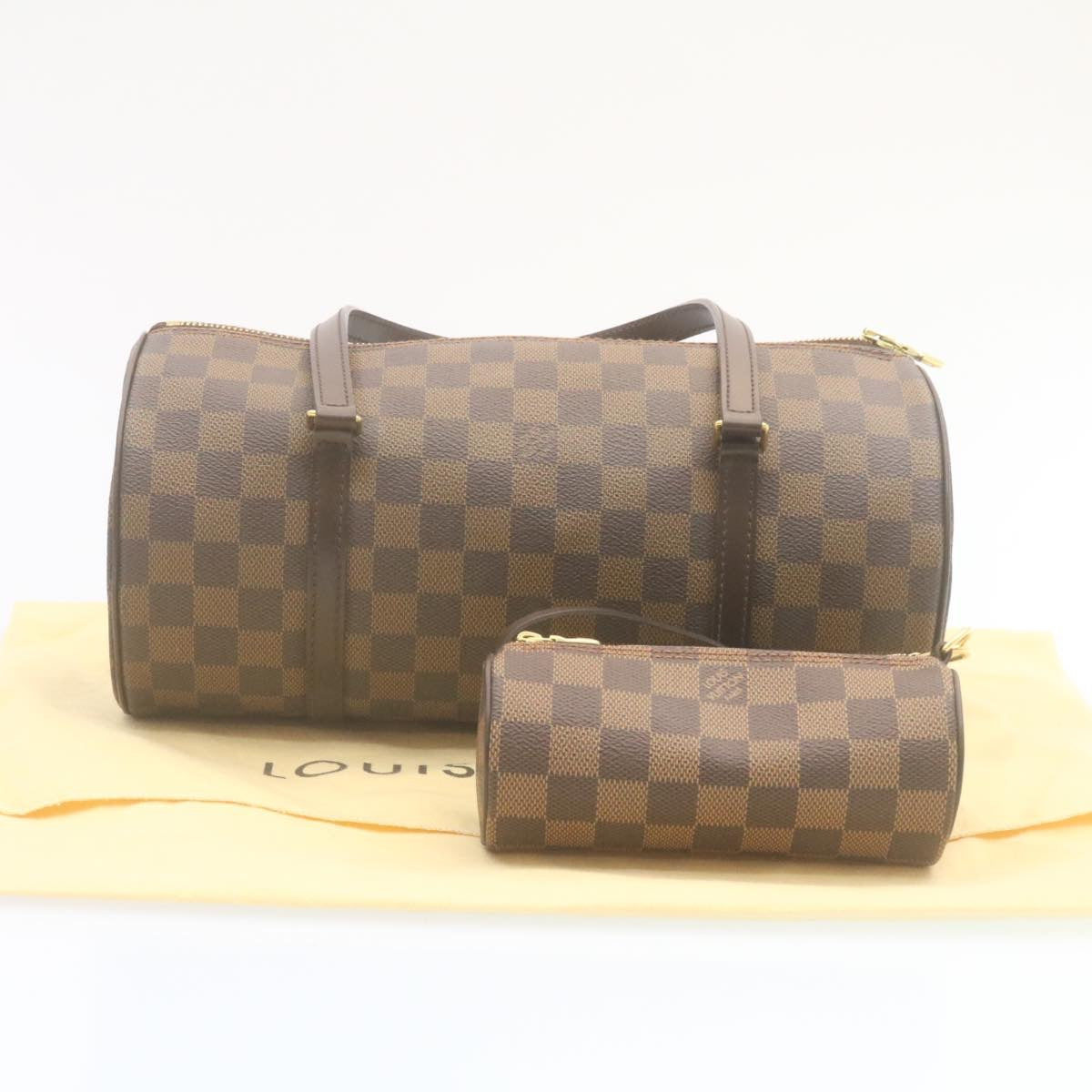 LOUIS VUITTON Damier Ebene Papillon 30 Hand Bag N51303 LV Auth 34532