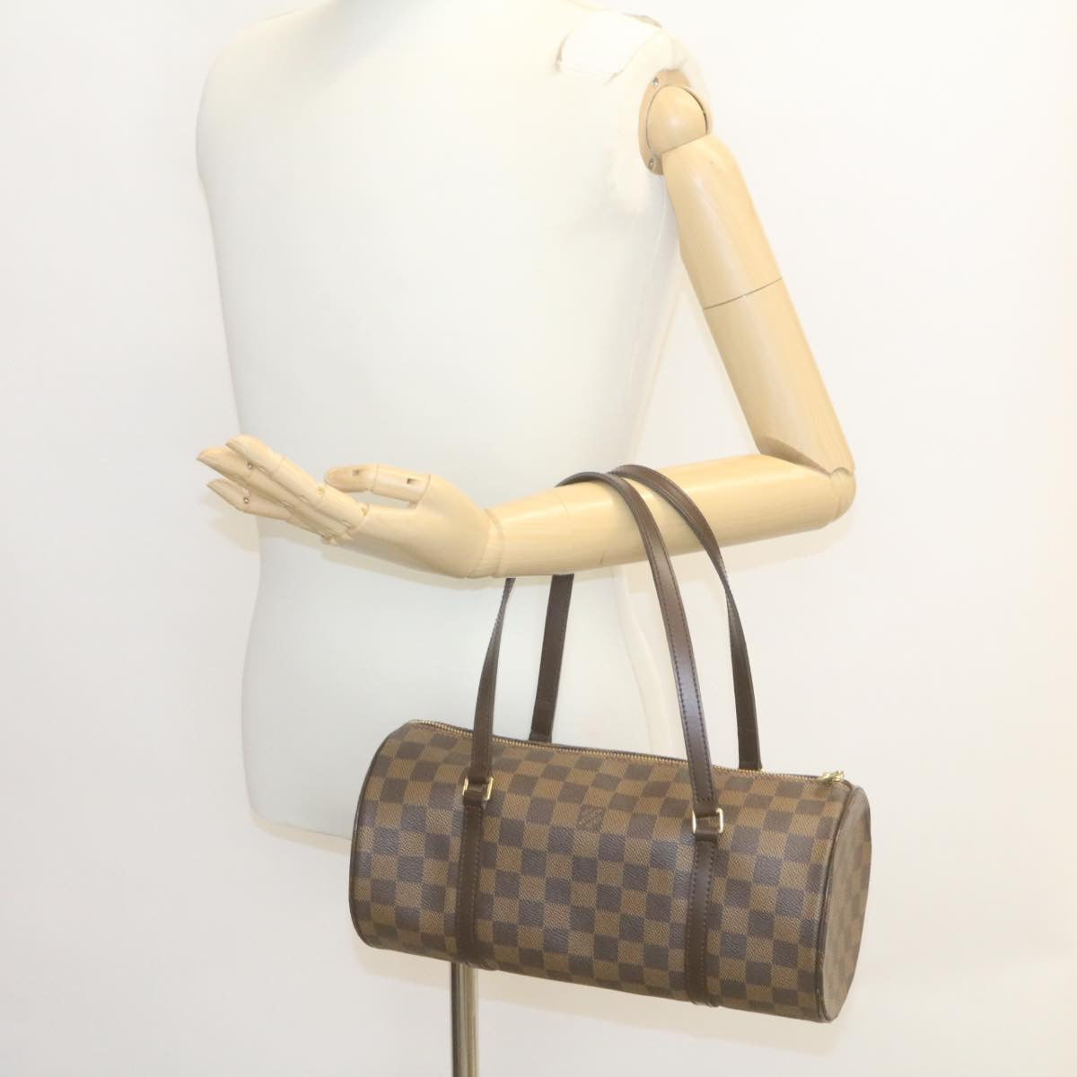 LOUIS VUITTON Damier Ebene Papillon 30 Hand Bag N51303 LV Auth 34532