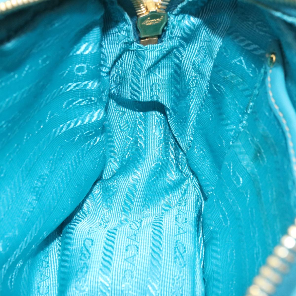 PRADA Shoulder Bag Nylon Light Blue Auth 34522