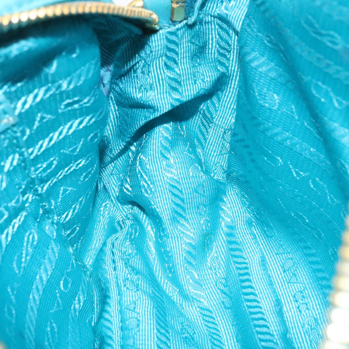 PRADA Shoulder Bag Nylon Light Blue Auth 34522