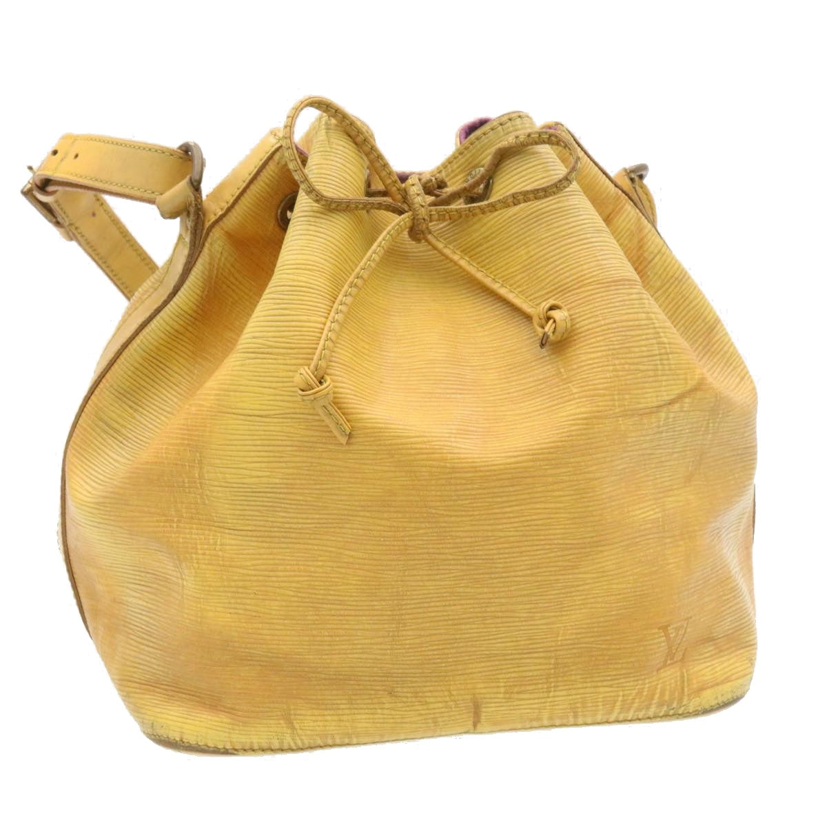 LOUIS VUITTON Epi Petit Noe Shoulder Bag Yellow M44109 LV Auth 34684