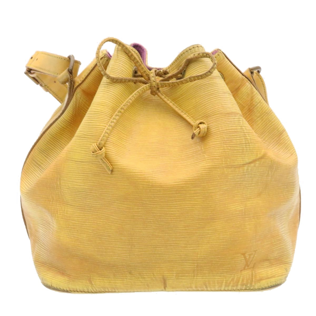 LOUIS VUITTON Epi Petit Noe Shoulder Bag Yellow M44109 LV Auth 34684