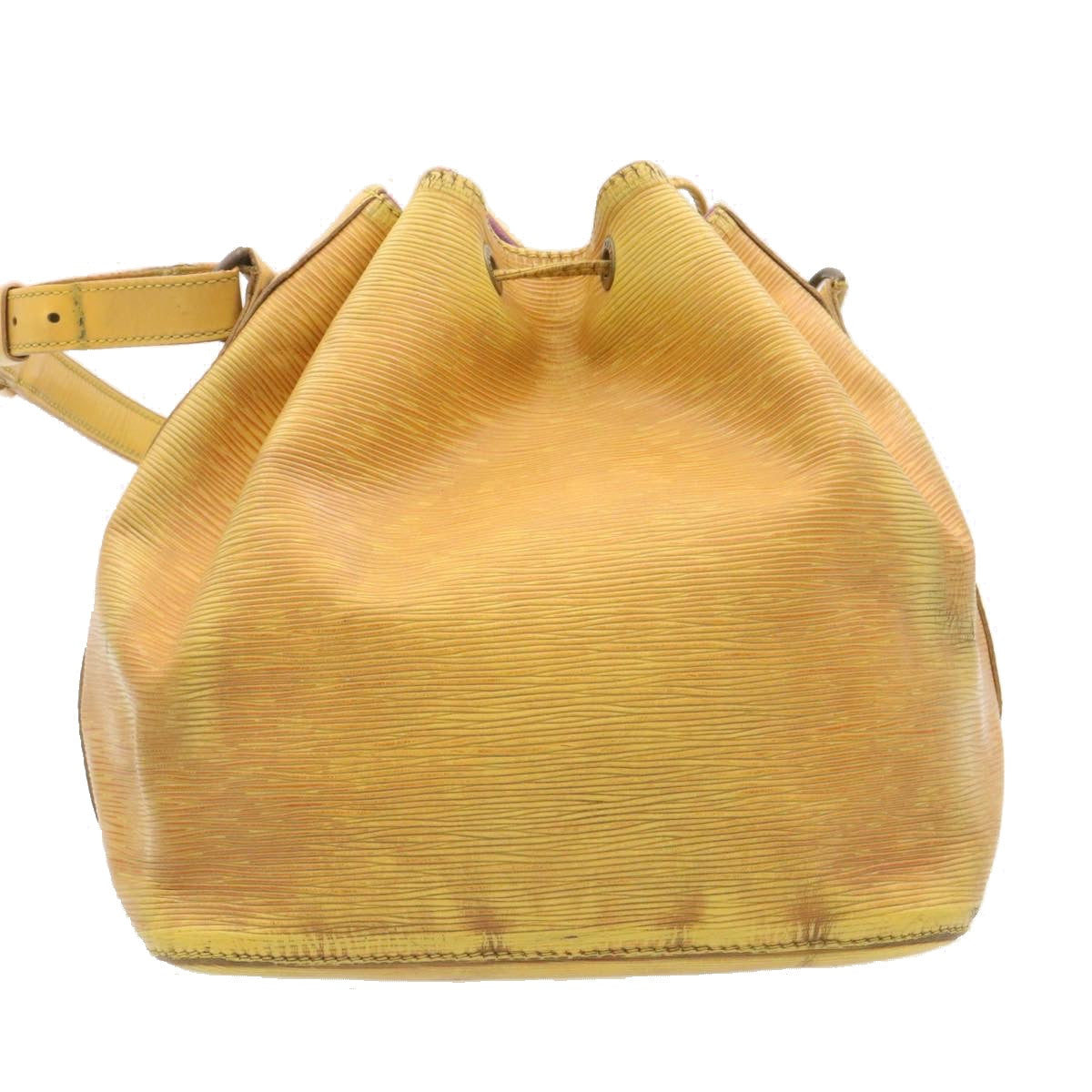 LOUIS VUITTON Epi Petit Noe Shoulder Bag Yellow M44109 LV Auth 34684