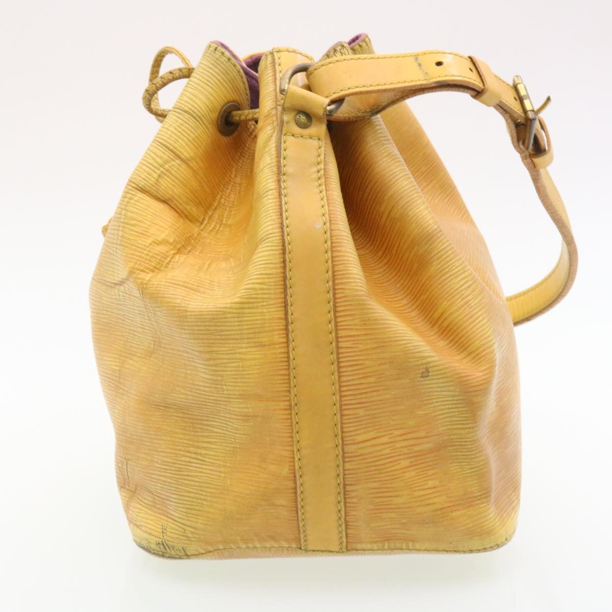 LOUIS VUITTON Epi Petit Noe Shoulder Bag Yellow M44109 LV Auth 34684