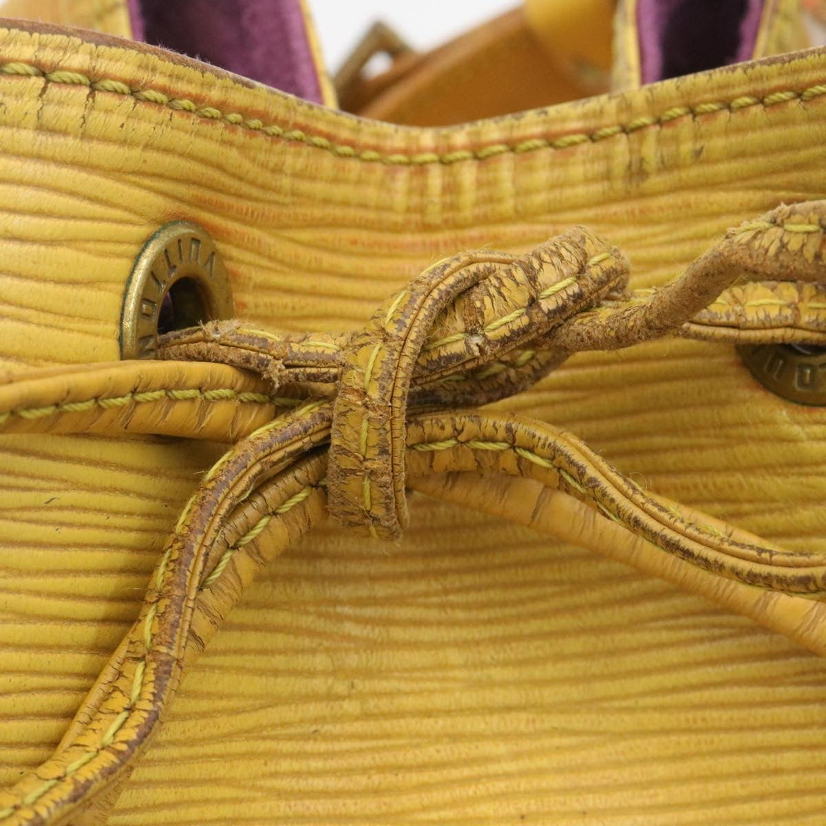 LOUIS VUITTON Epi Petit Noe Shoulder Bag Yellow M44109 LV Auth 34684