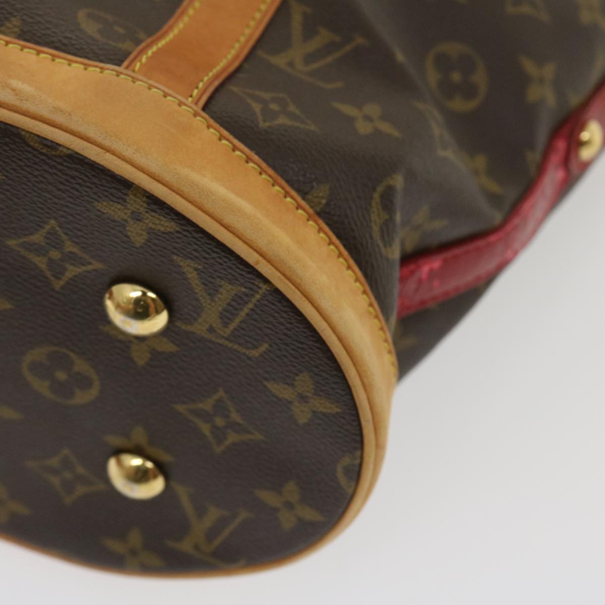 LOUIS VUITTON Monogram Neo Bucket Tote Bag Red M95613 LV Auth 34721