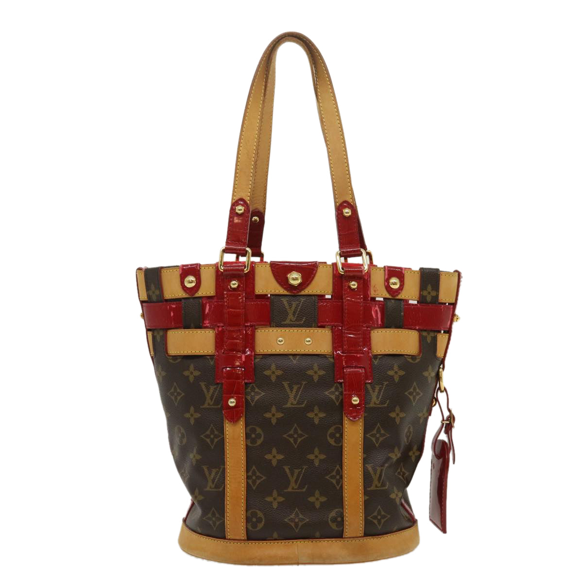 LOUIS VUITTON Monogram Neo Bucket Tote Bag Red M95613 LV Auth 34721 - 0