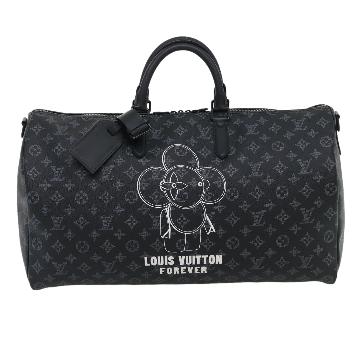 LOUIS VUITTON Monogram Eclipse Vivienne Keepall 50 Boston Bag M43683 Auth 34733A - 0