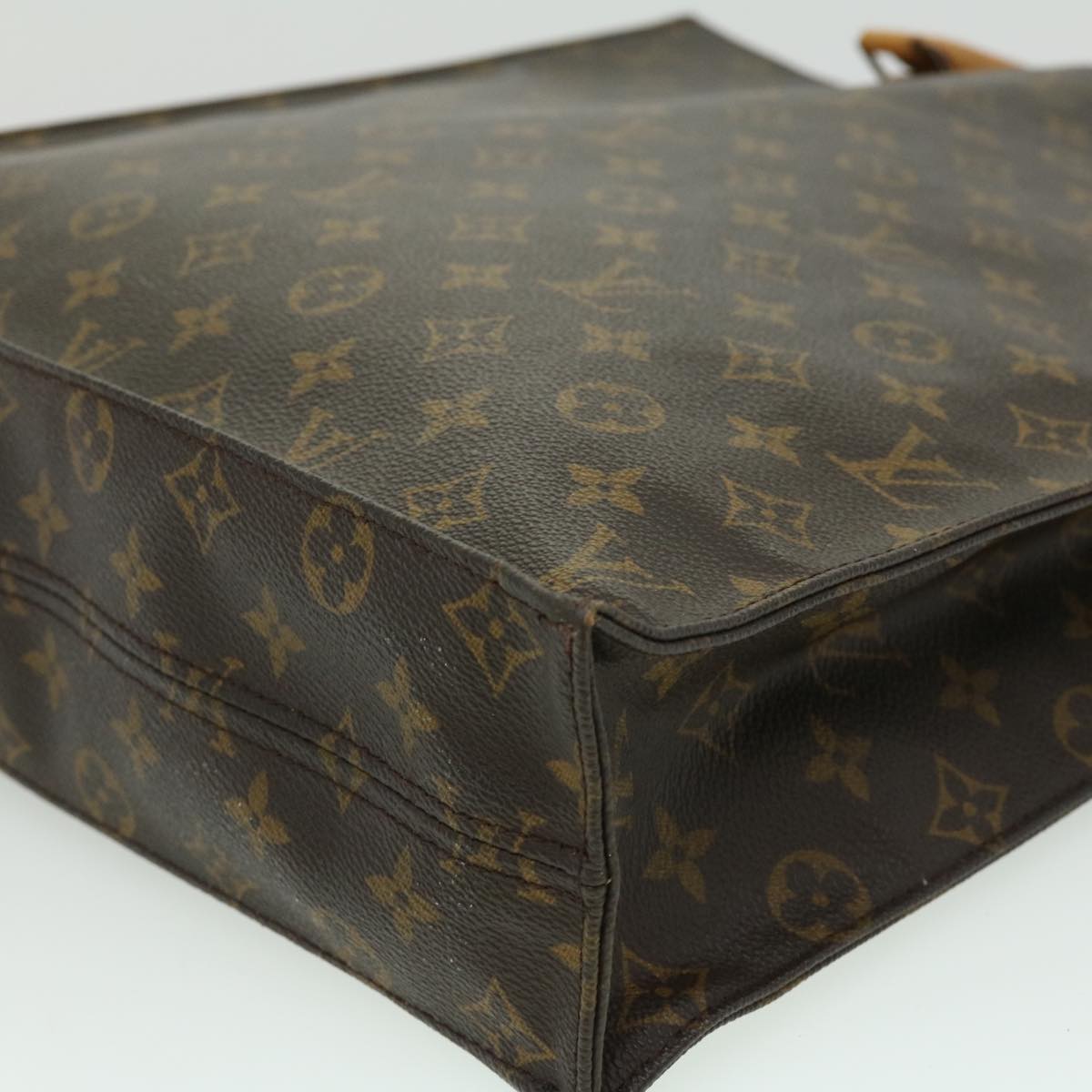 LOUIS VUITTON Monogram Sac Plat Hand Bag M51140 LV Auth 34783