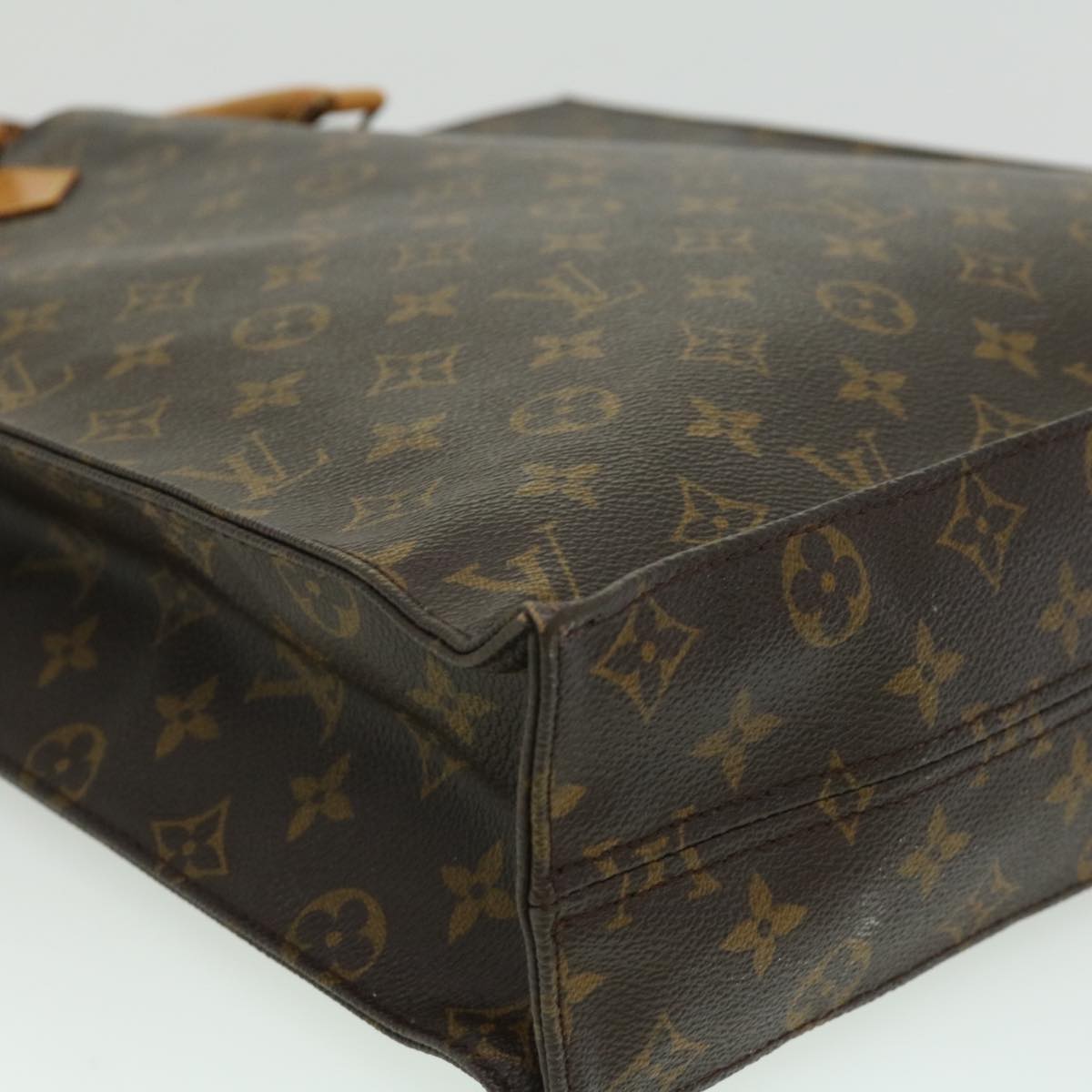 LOUIS VUITTON Monogram Sac Plat Hand Bag M51140 LV Auth 34783