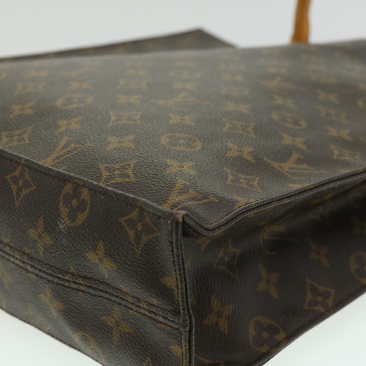 LOUIS VUITTON Monogram Sac Plat Hand Bag M51140 LV Auth 34783