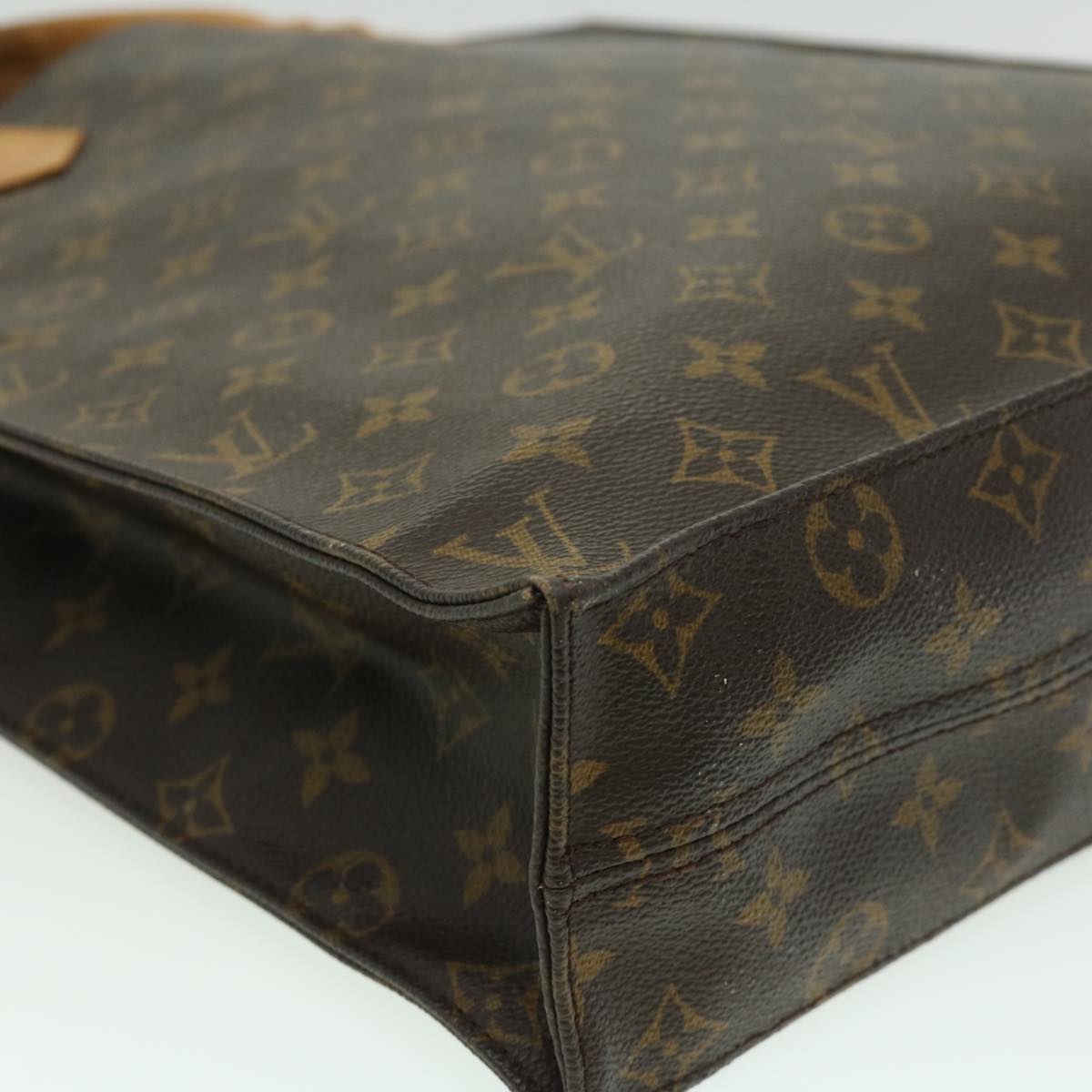 LOUIS VUITTON Monogram Sac Plat Hand Bag M51140 LV Auth 34783