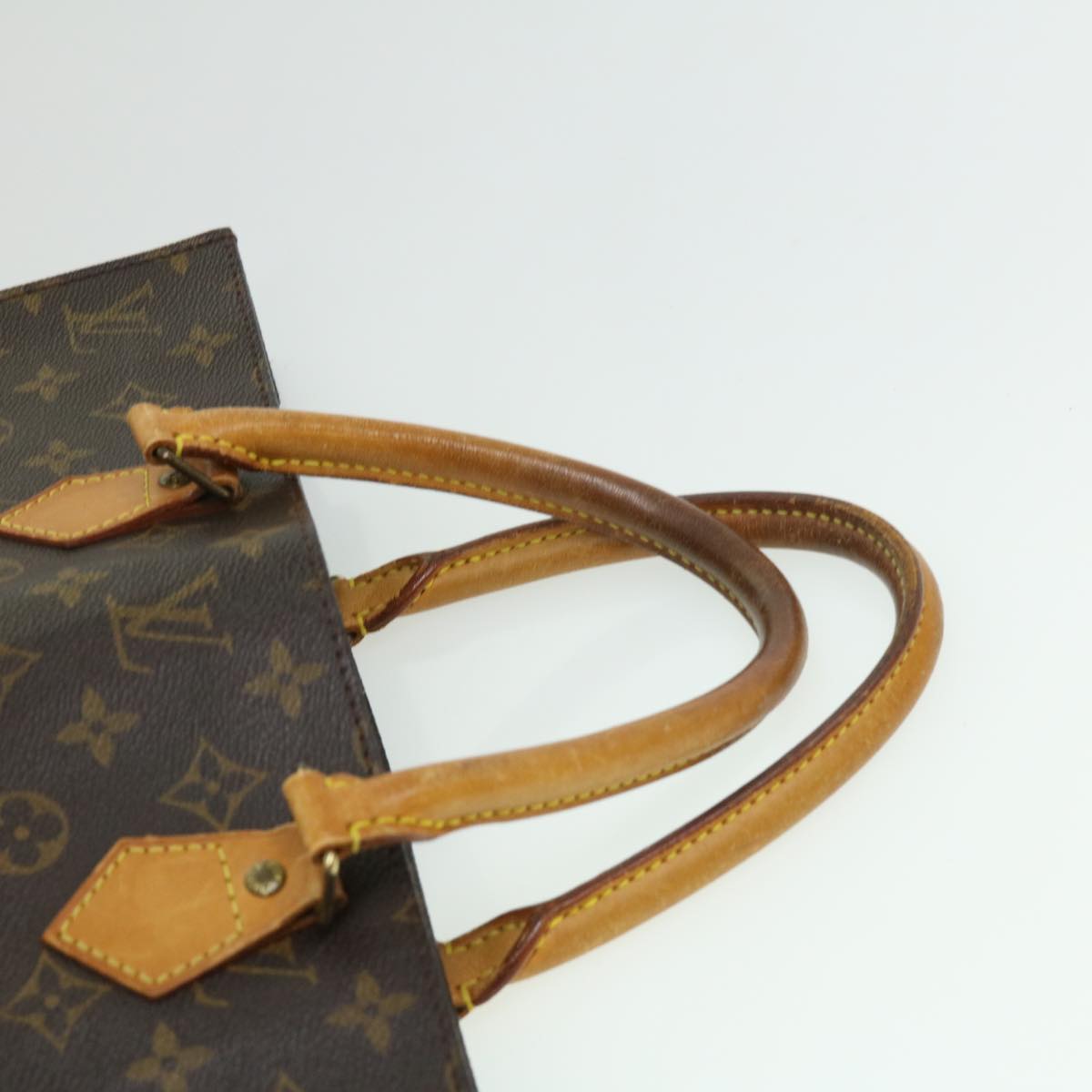 LOUIS VUITTON Monogram Sac Plat Hand Bag M51140 LV Auth 34783