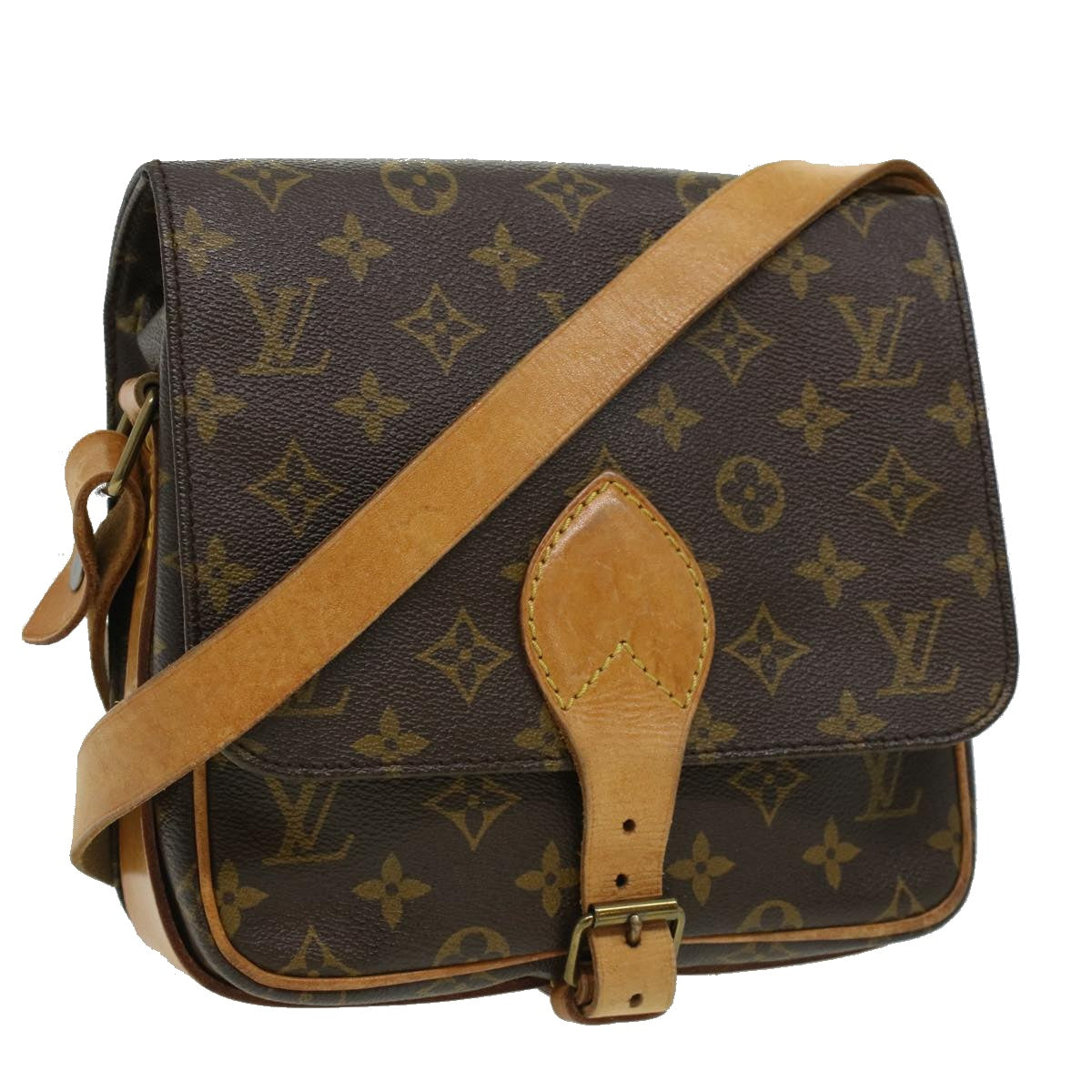 LOUIS VUITTON Monogram Cartouchiere MM Shoulder Bag M51253 LV Auth 34814