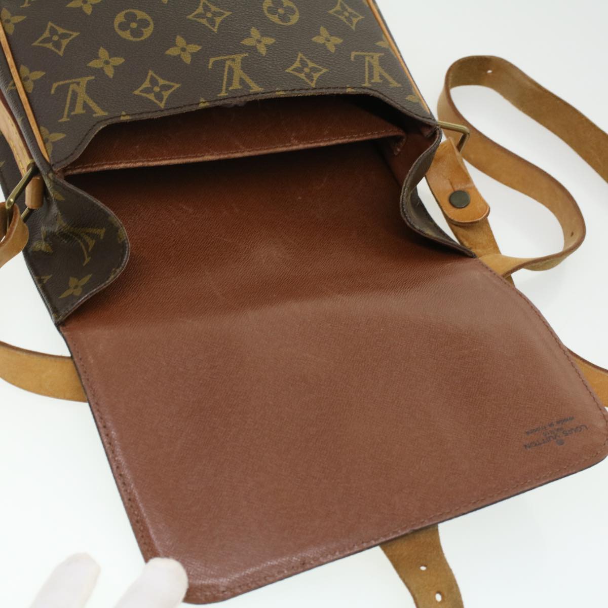 LOUIS VUITTON Monogram Cartouchiere MM Shoulder Bag M51253 LV Auth 34814