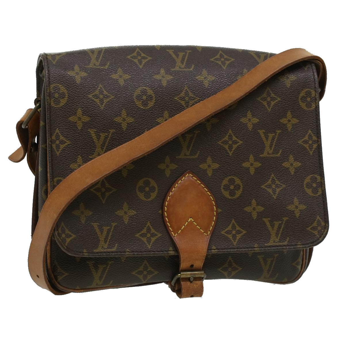 LOUIS VUITTON Monogram Cartouchiere GM Shoulder Bag M51252 LV Auth 34829