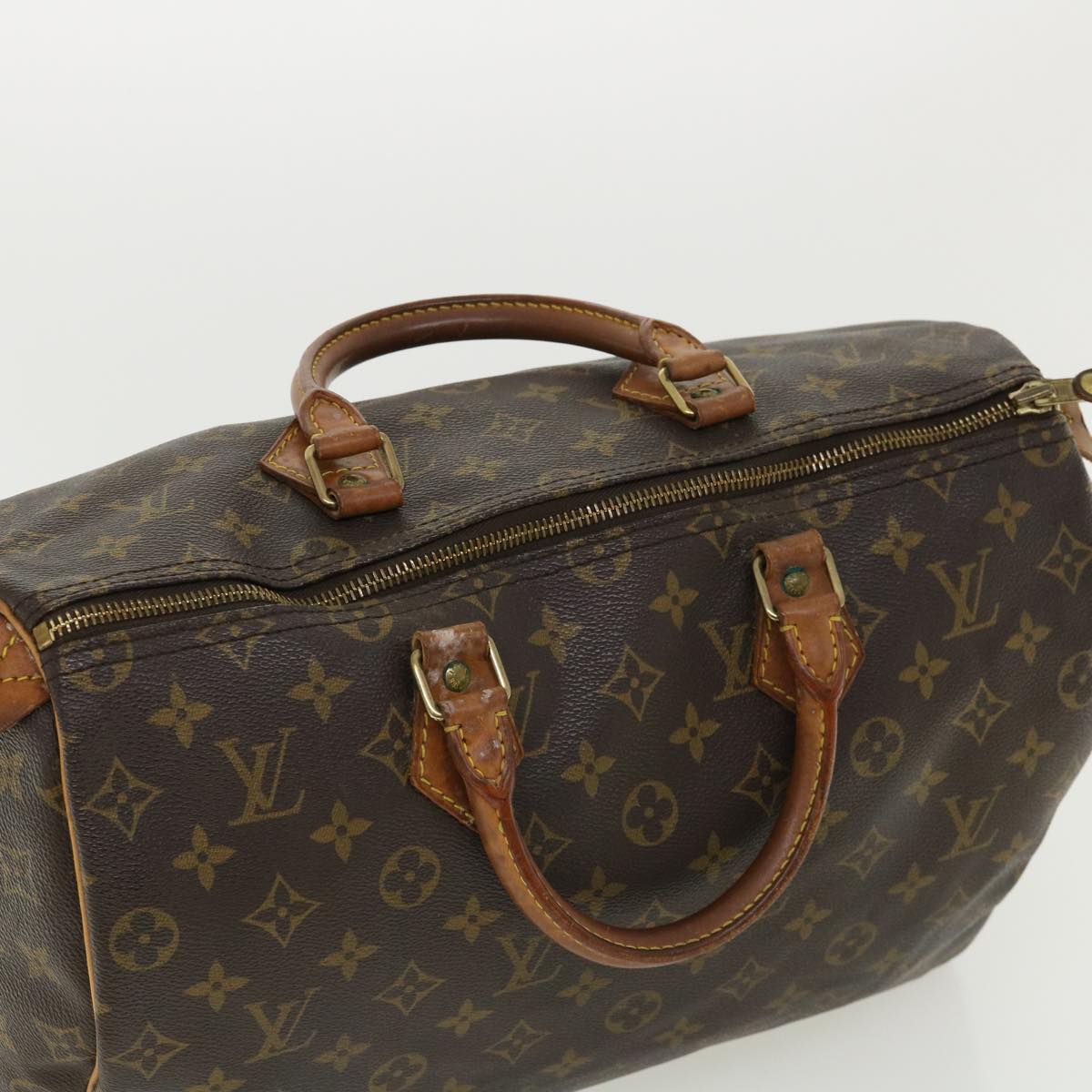 LOUIS VUITTON Monogram Speedy 35 Hand Bag M41524 LV Auth 34858