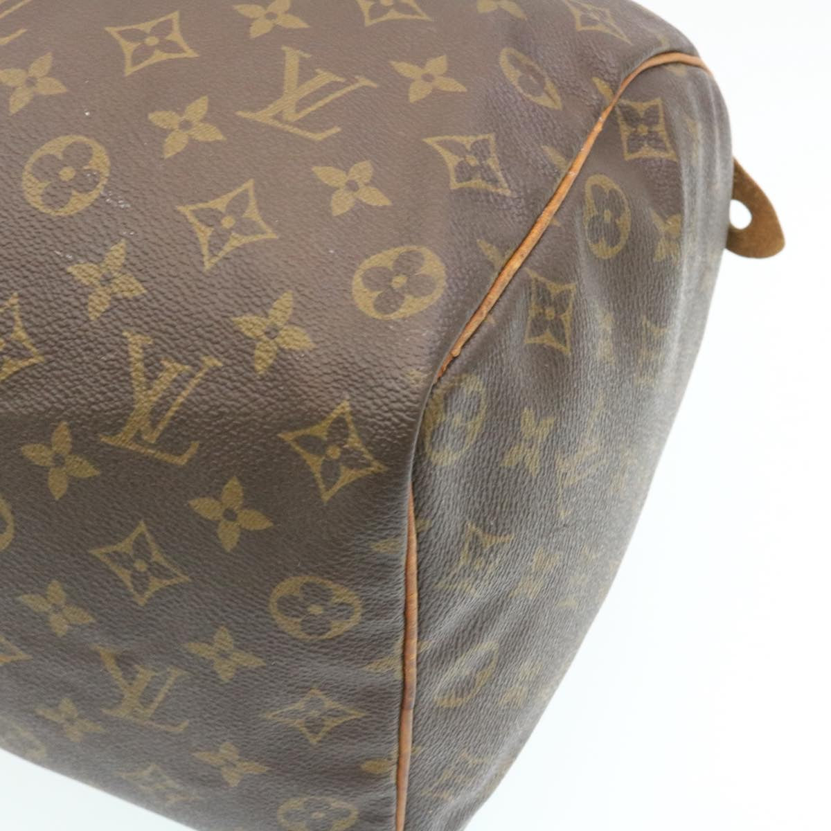 LOUIS VUITTON Monogram Speedy 35 Hand Bag M41524 LV Auth nr018