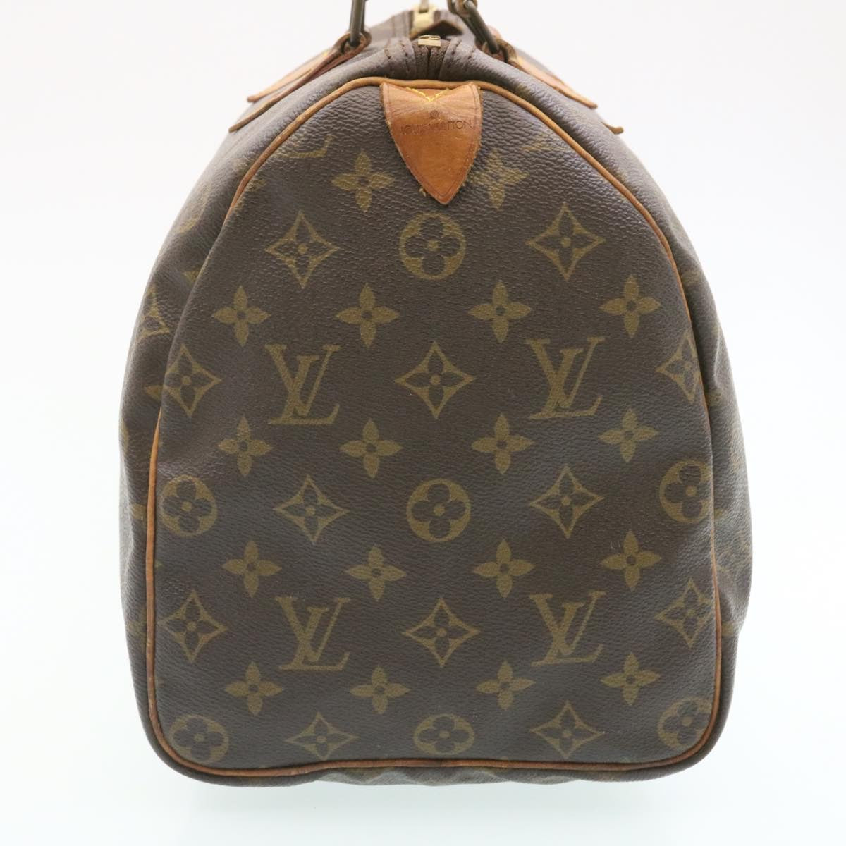 LOUIS VUITTON Monogram Speedy 35 Hand Bag M41524 LV Auth nr018