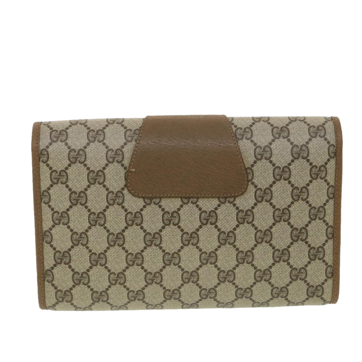 GUCCI GG Canvas Web Sherry Line Clutch Bag Beige Green Red 89.01.030 Auth ny212 - 0