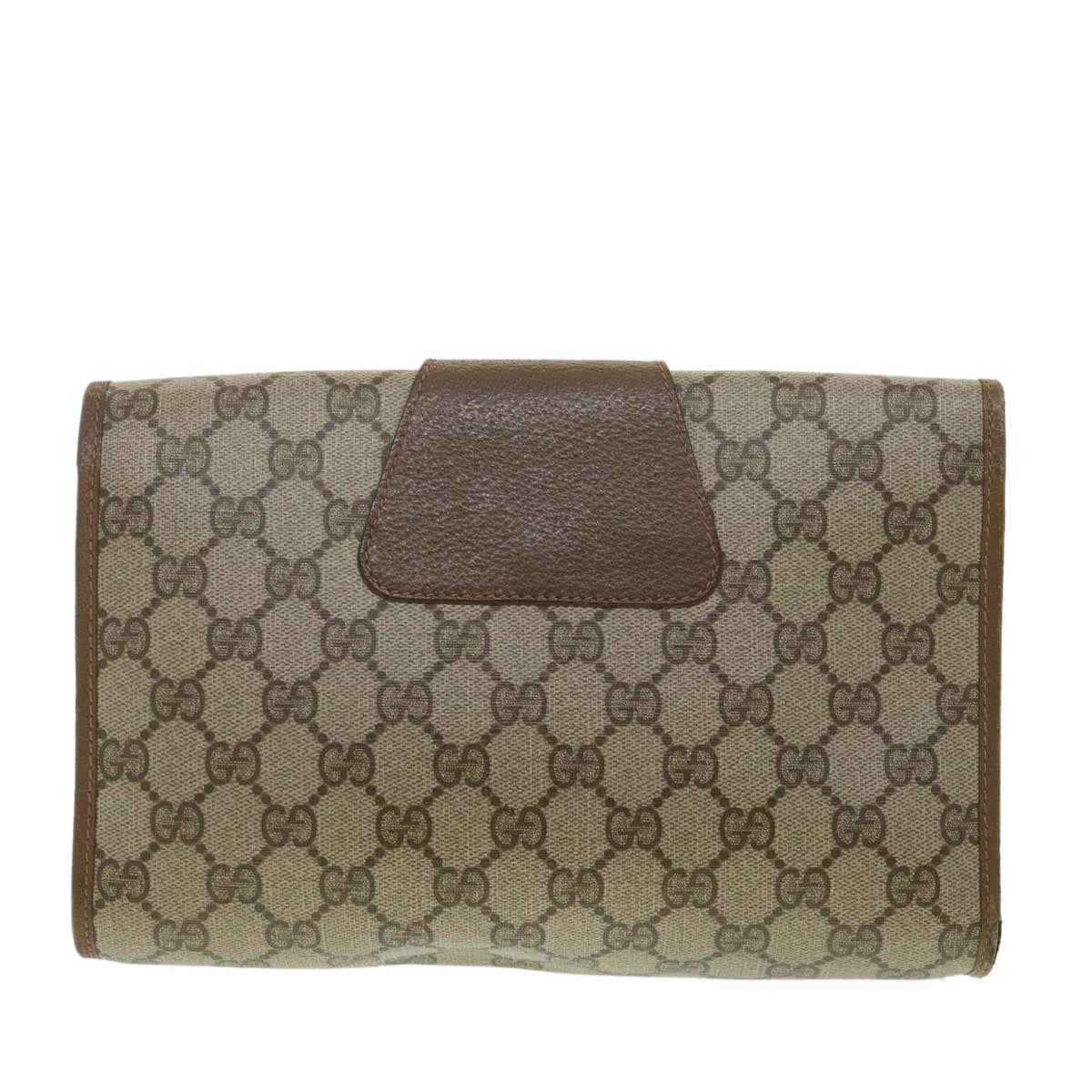 GUCCI GG Canvas Web Sherry Line Clutch Bag Beige Red Green 89.01.030 Auth ny215 - 0