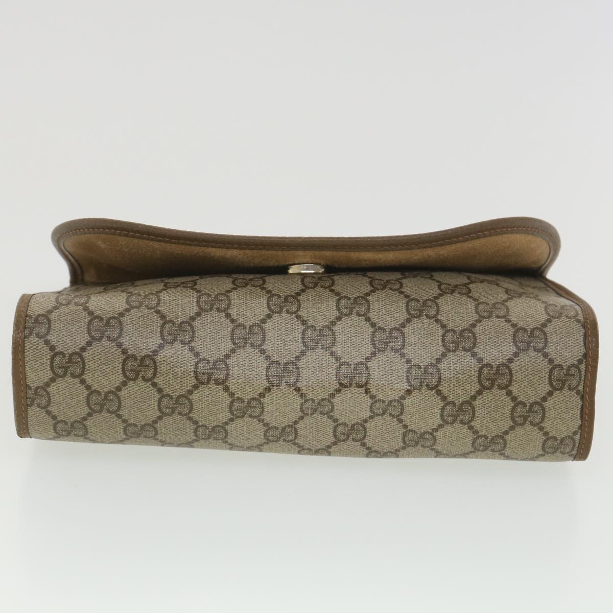 GUCCI GG Canvas Web Sherry Line Clutch Bag Beige Red Green 89.01.030 Auth ny215