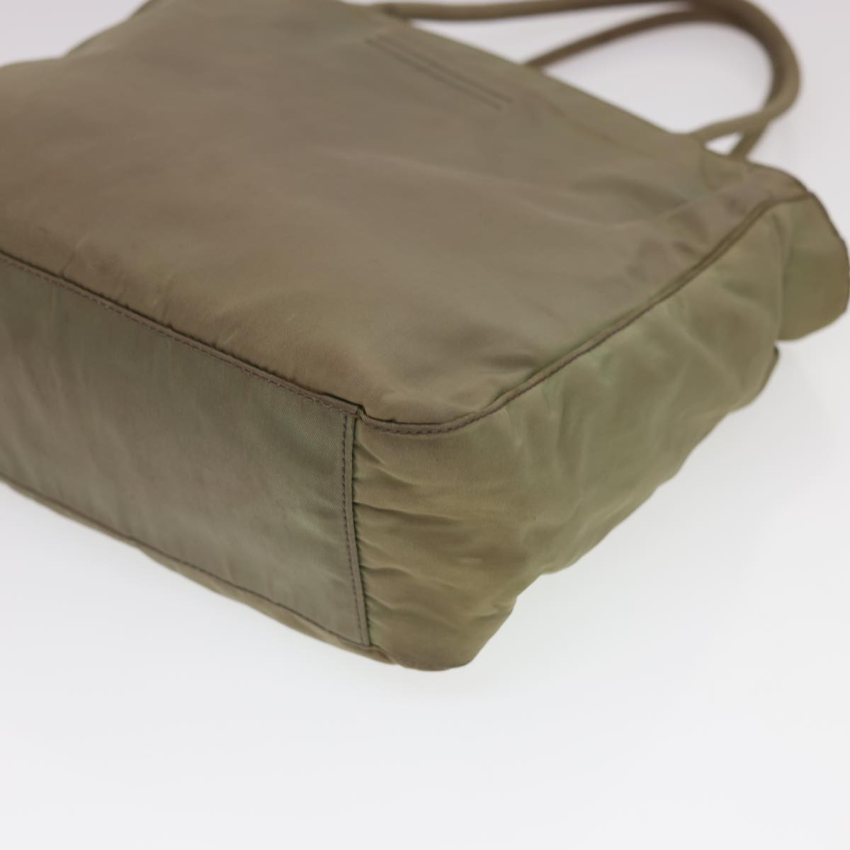 PRADA Shoulder Bag Nylon Khaki Auth ny224