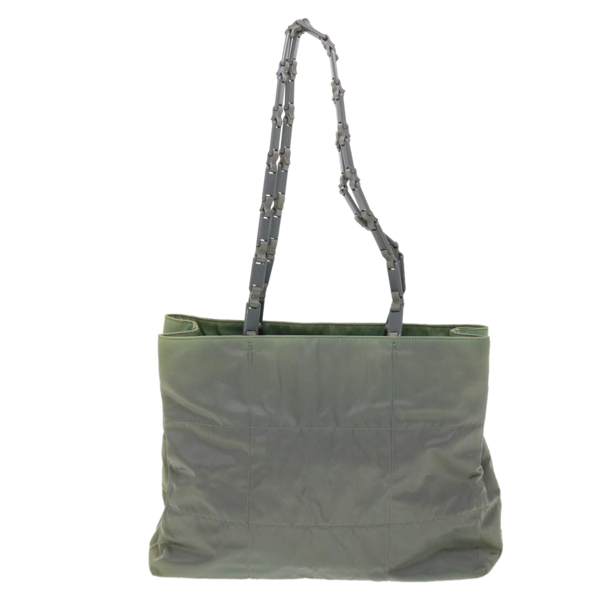 PRADA Shoulder Bag Nylon Gray Auth ny227 - 0