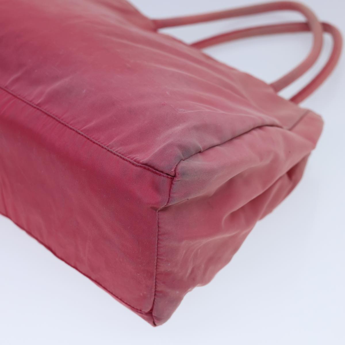 PRADA Hand Bag Nylon Pink Auth ny234