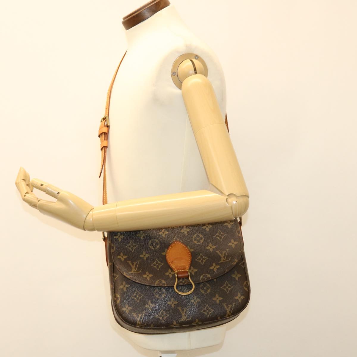 LOUIS VUITTON Monogram Saint Cloud GM Shoulder Bag M51242 LV Auth ny245